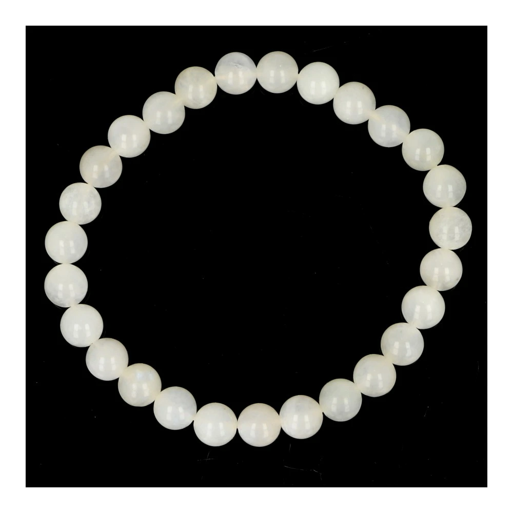 Witte maansteen armband 7mm