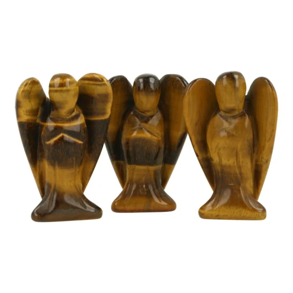 Fraaie tijgeroog engel van 5cm hoog