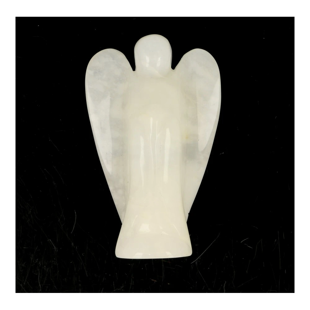 Witte calciet engel 7,5cm