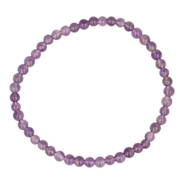 Amethist armband met kralen van 4mm