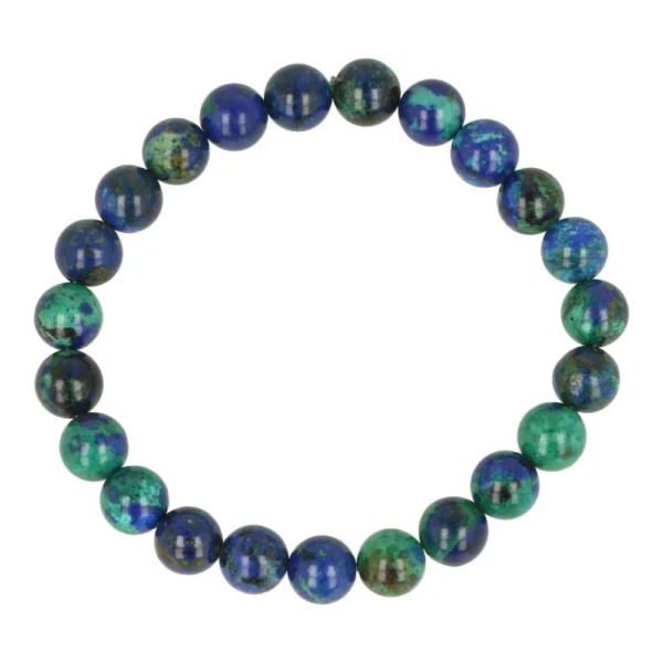 Azuriet met malachiet armband met 8mm kralen
