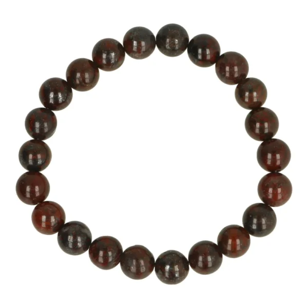 Breccie jaspis armband met kralen van 8mm