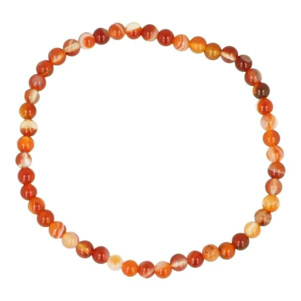 Mooi rode carneool armband met kralen van 4mm