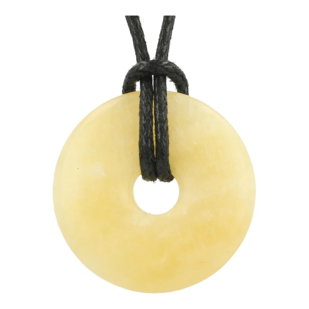 Gele calciet donut hanger 3cm