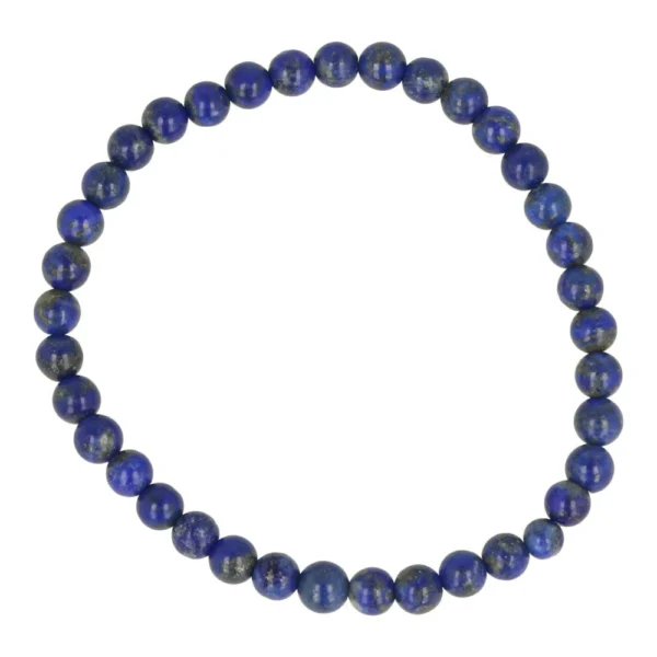 Diep blauwe lapis lazuli armband met kralen van 4mm