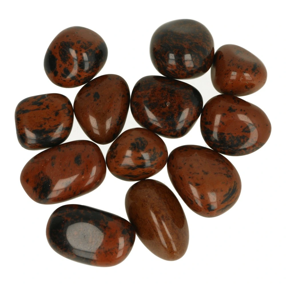Mahonie obsidiaan trommelsteen
