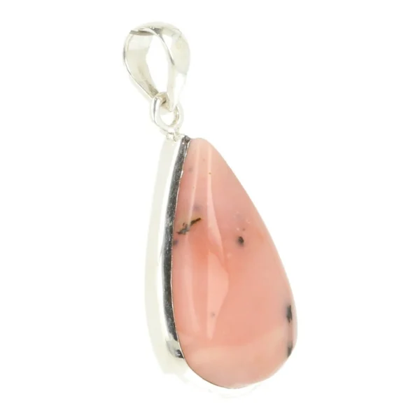 Roze opaal hanger in zilver 'RO5'