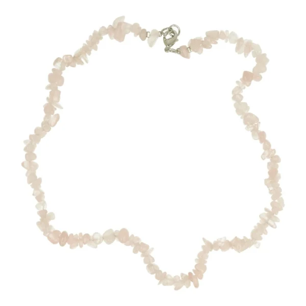 Fijne rozenkwarts ketting split van 45cm lang