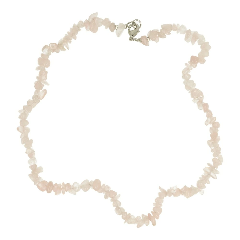 Rozenkwarts ketting split 45cm