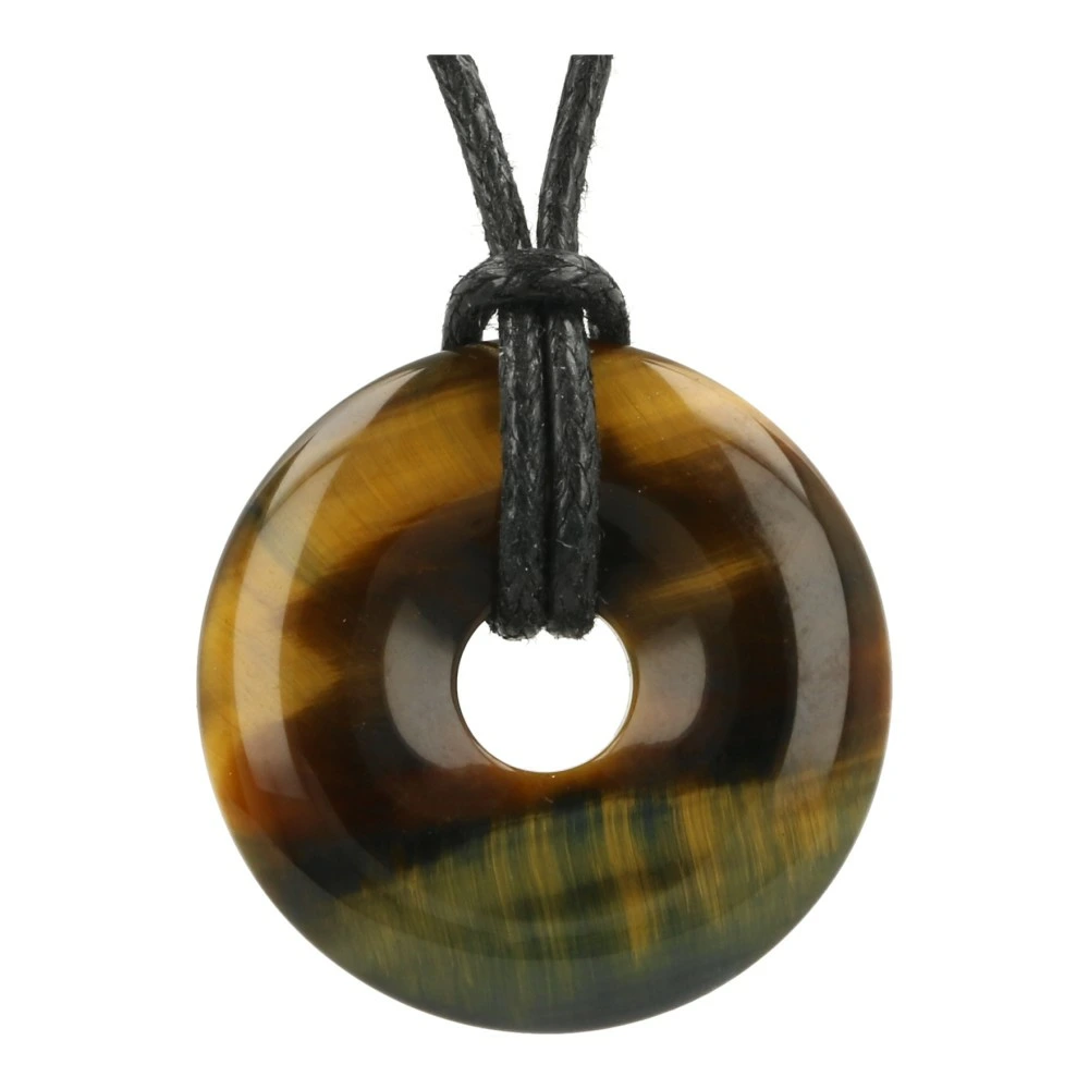 Tijgeroog donut hanger 3cm