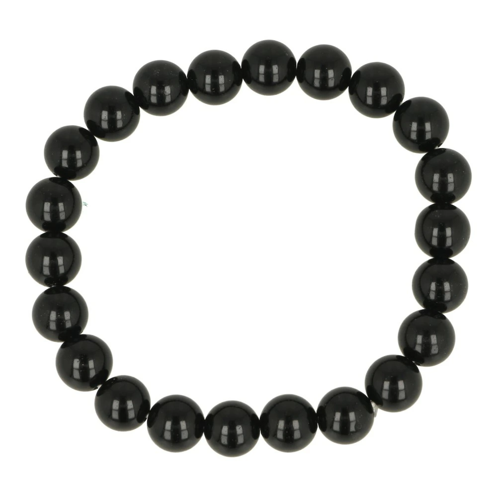 Zwarte obsidiaan herenarmband 10mm