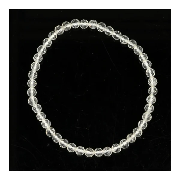 Bergkristal armband 4mm met facetgeslepen kralen.