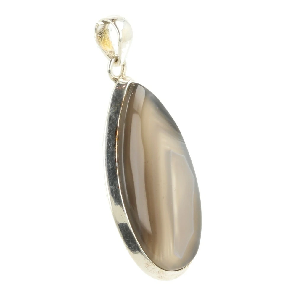 Botswana agaat hanger in zilver 'nr2'