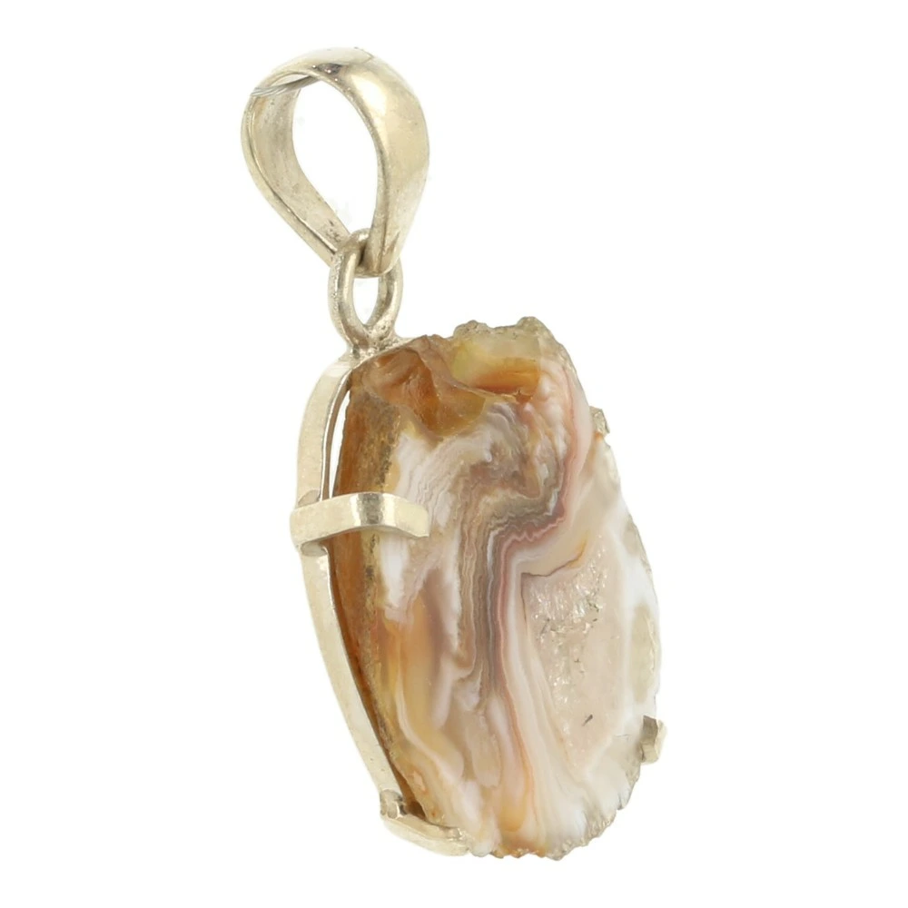 Agaat geode hanger in zilver 'nr5'
