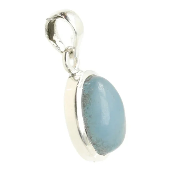 Mooie blauwe aquamarijn hanger in zilver 'nr6'