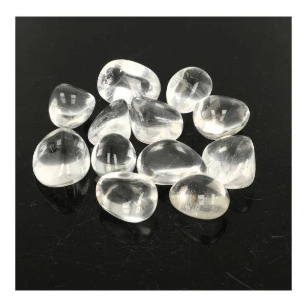 Fraaie heldere bergkristal trommelsteen van 2-3cm