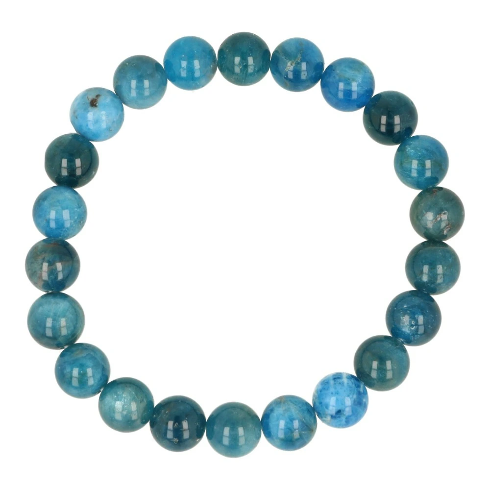 Blauwe apatiet herenarmband 10mm