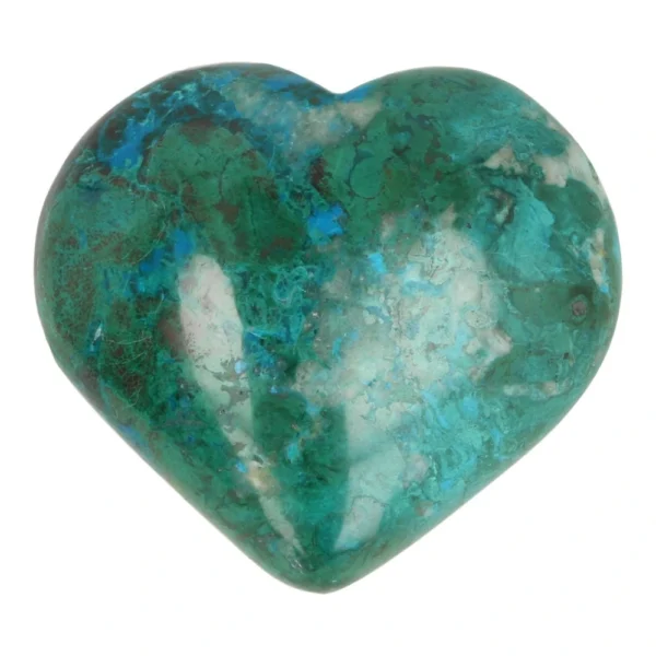 Fraai chrysocolla hart van 54mm breed