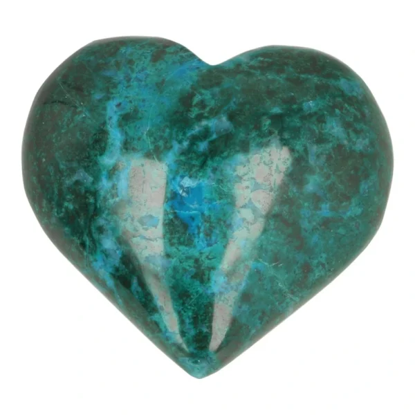 Bijzonder mooi chrysocolla hart van 56mm breed 'nr1'