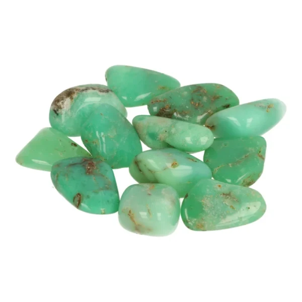 Fraaie heldergroene chrysopraas trommelsteen van 3cm