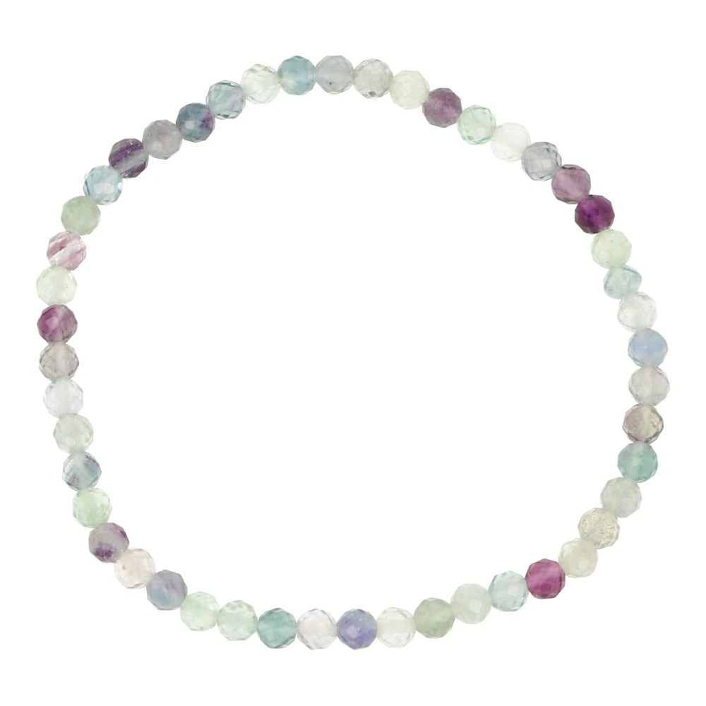 Regenboog fluoriet armband 4mm facetgeslepen