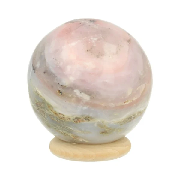 Fraaie roze opaal bol van 45mm diameter