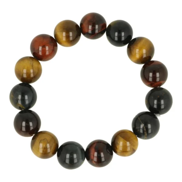 Fraaie tijgeroog armband met kralen van 12mm