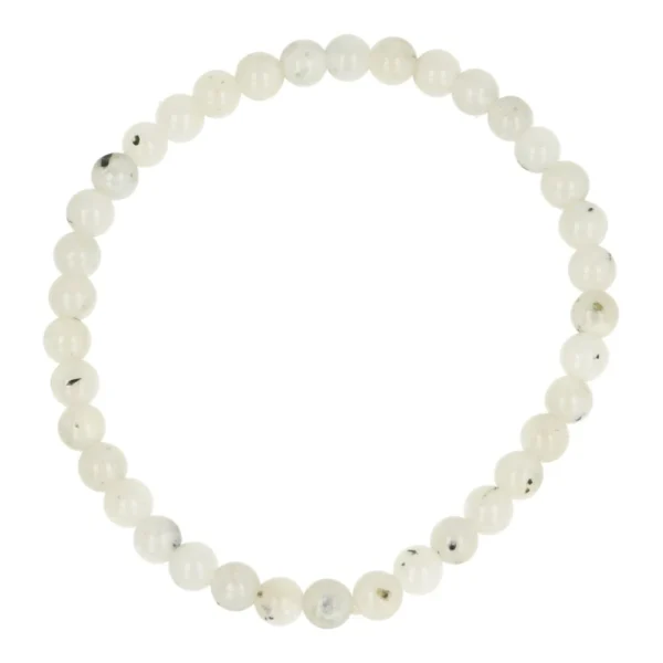 Witte maansteen armband met kralen van 6mm