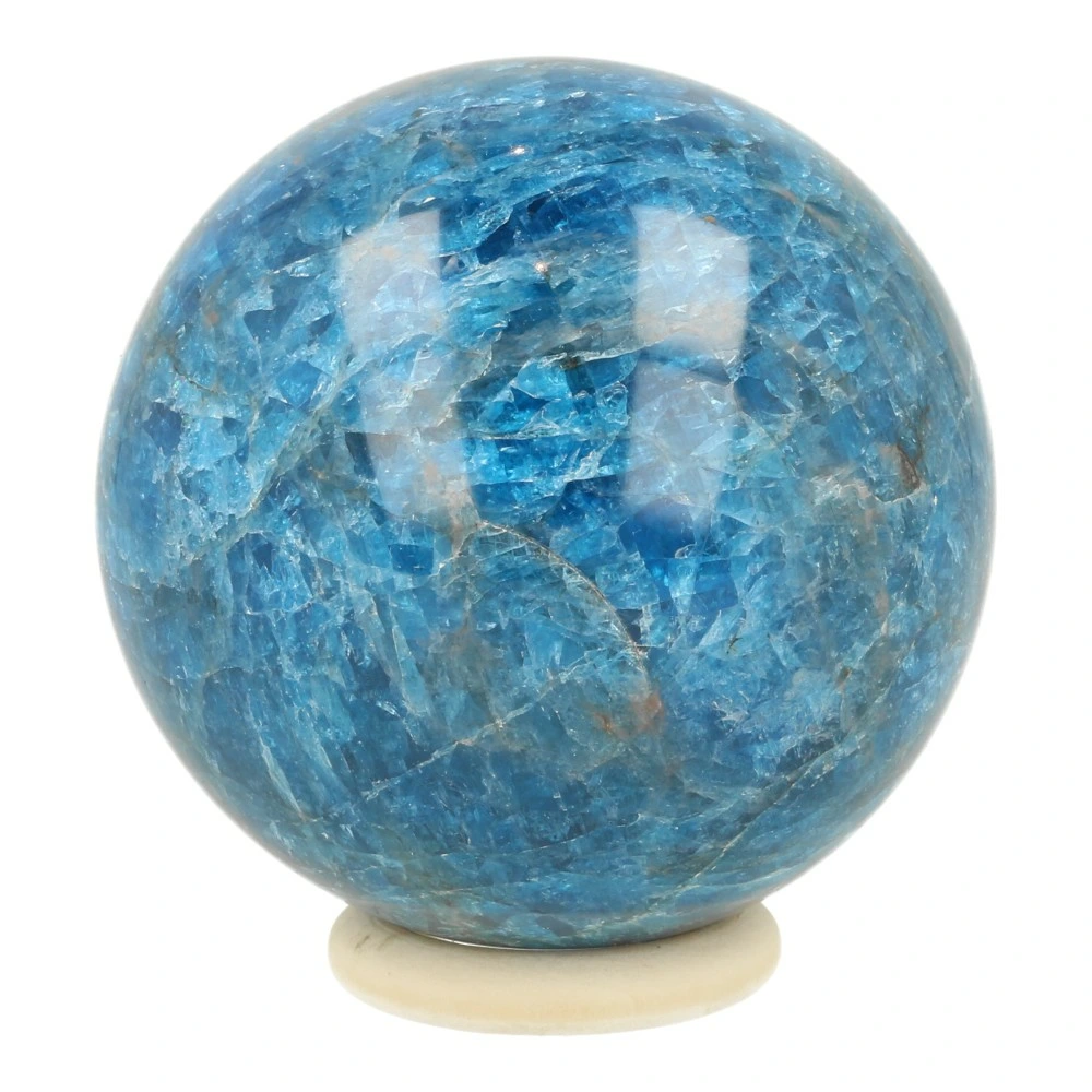 Blauwe apatiet bol 68mm