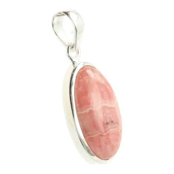 Fraaie rhodochrosiet hanger in zilver nr4