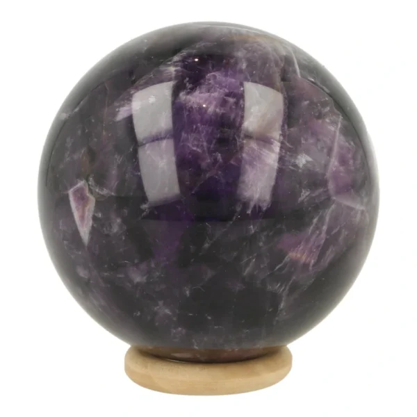 Fraaie donkere amethistkwarts bol met mooie tekening en een diameter van 59mm