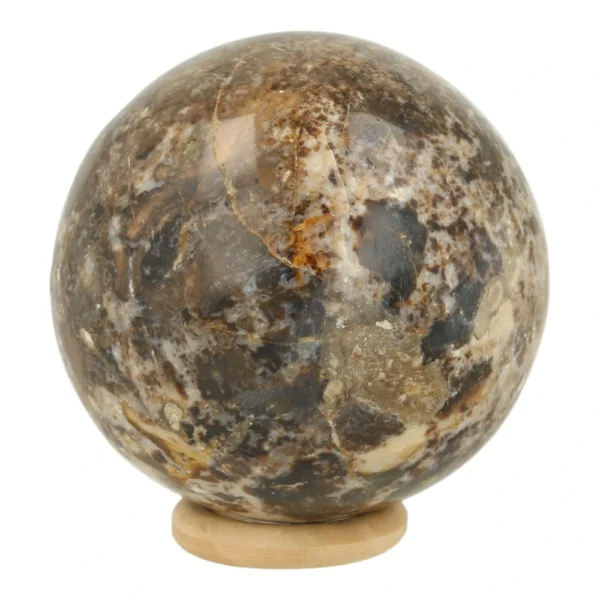 Fraaie zwarte opaal bol met diameter van 60mm