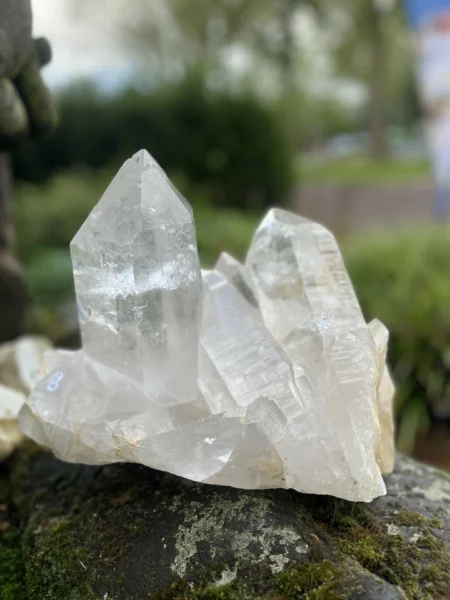 Topkwaliteit bergkristal cluster XXL uit de Himalaya