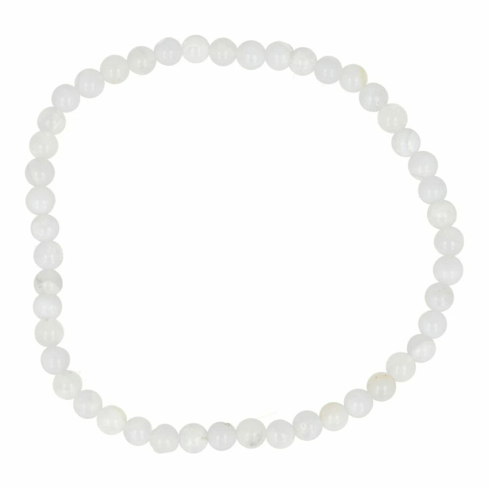 Blauwe chalcedoon armband 4mm