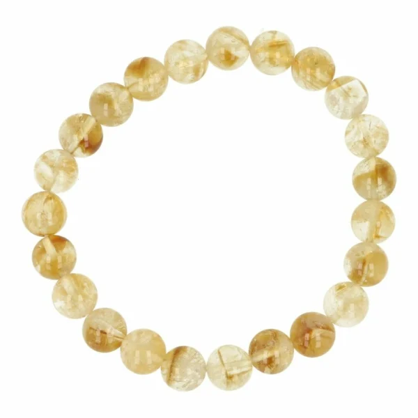 Verhitte amethist of gebrande citrien armband met kralen van 8mm