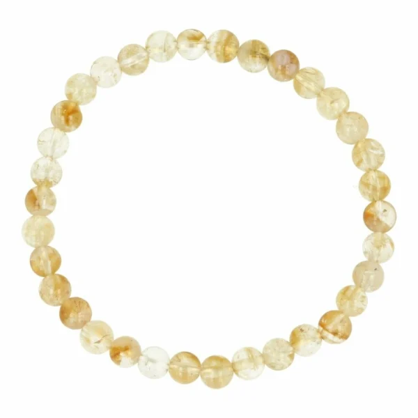 Verhitte amethist of gebrande citrien armband met kralen van 6mm