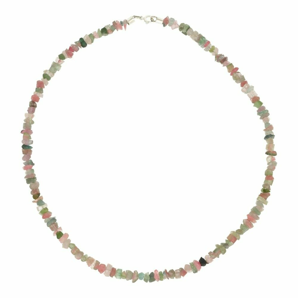 Watermeloen toermalijn ketting 45cm