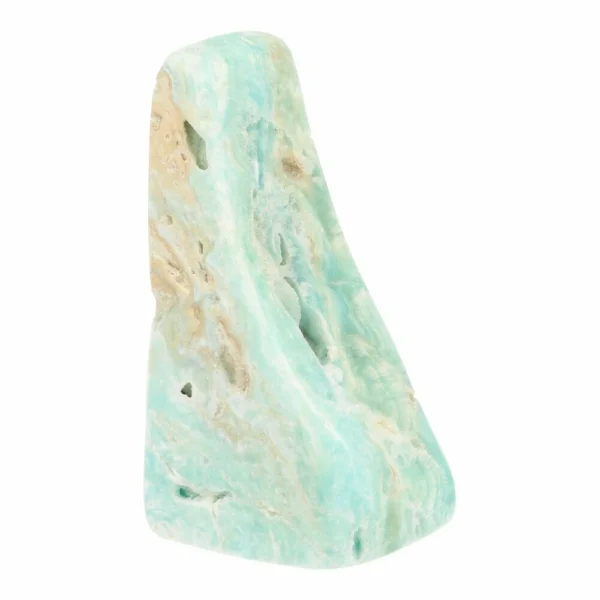 Carribean blue calciet vrije vorm van 7,5cm hoog