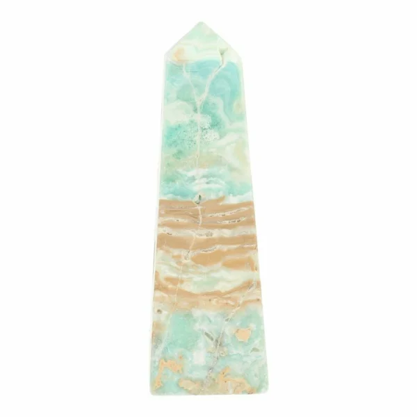 Fraaie carribean blue calciet toren van 12,5cm hoog