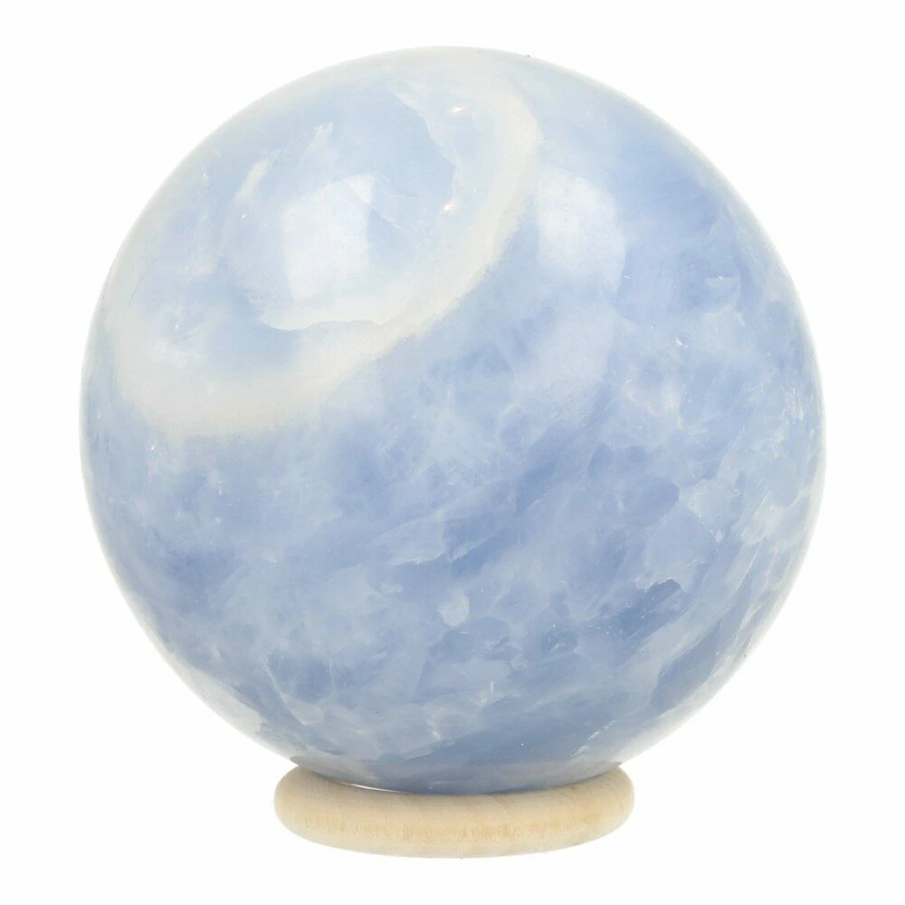 Blauwe calciet bol 71mm