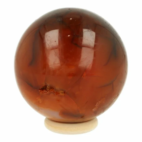 Mooie rode carneool bol met diameter van 61mm