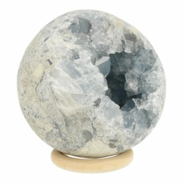 Fraaie bol van celestien ruw van ongeveer 8cm diameter