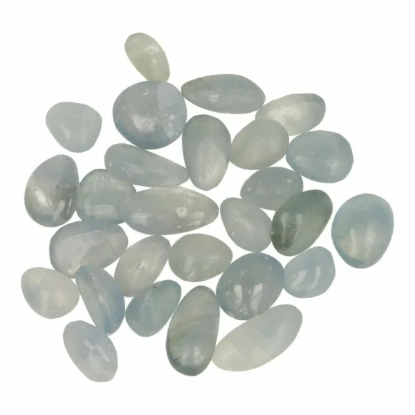 Mooie blauwe celestien trommelsteen van 2cm