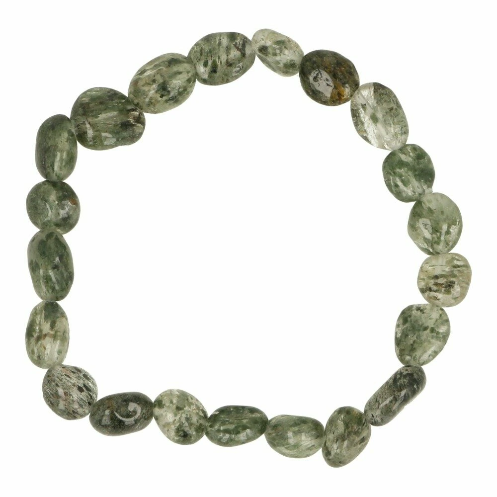 Bergkristal met chloriet armband 8-10mm