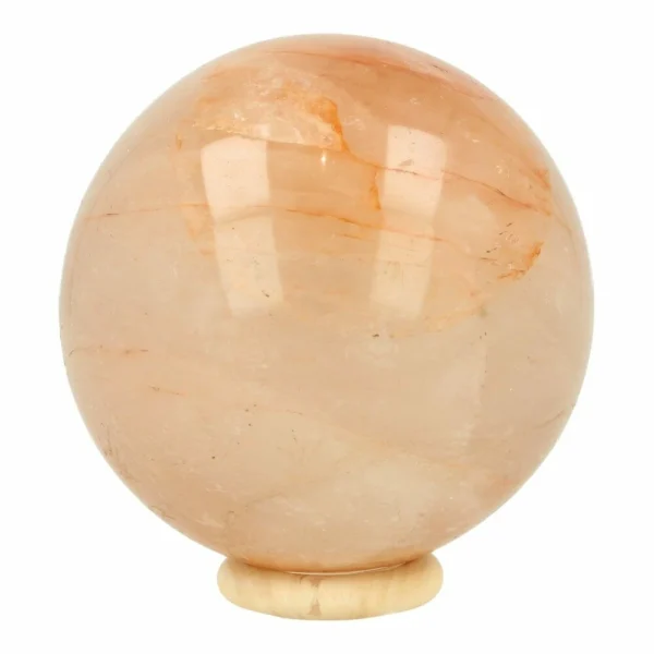 Rode golden healer bol met diameter van 69mm op houten ring