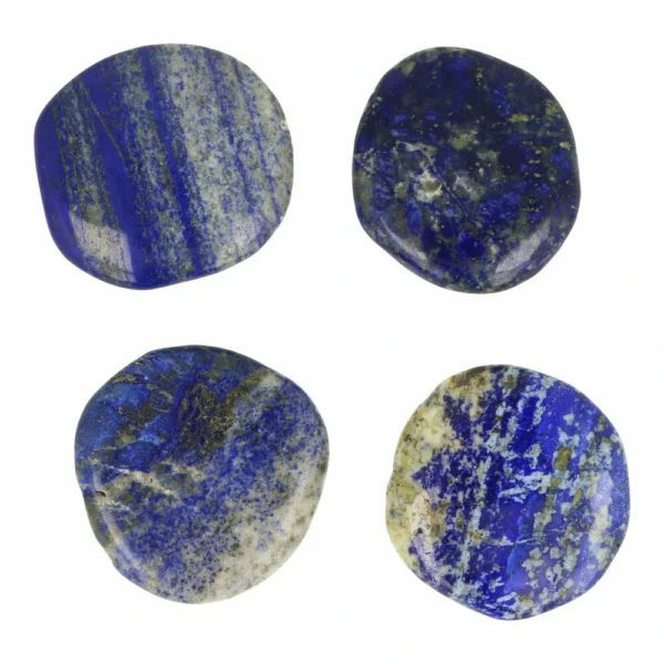 Mooie blauwe lapis lazuli amulet van 4-5cm en 1cm dik