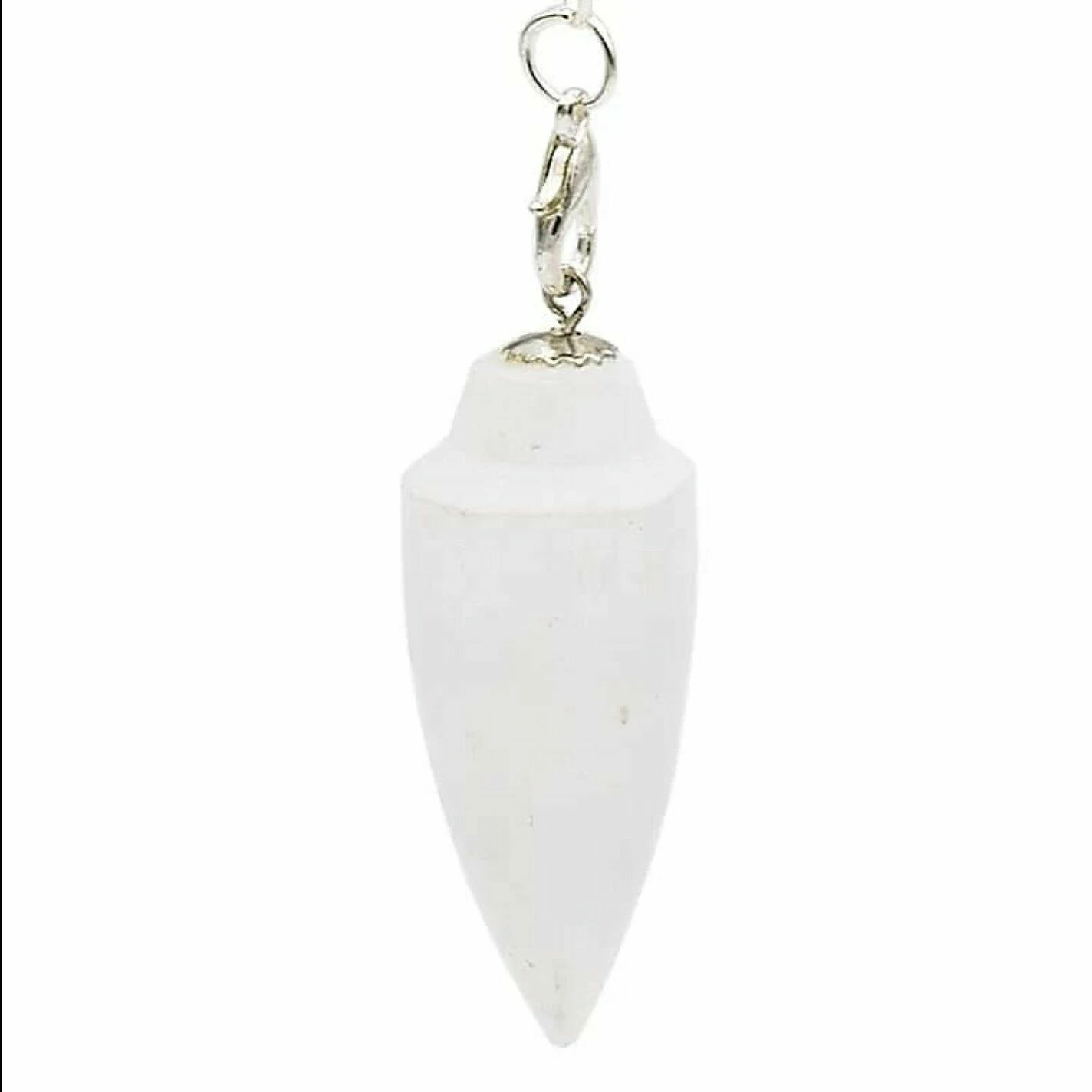 Seleniet pendel met chakra ketting