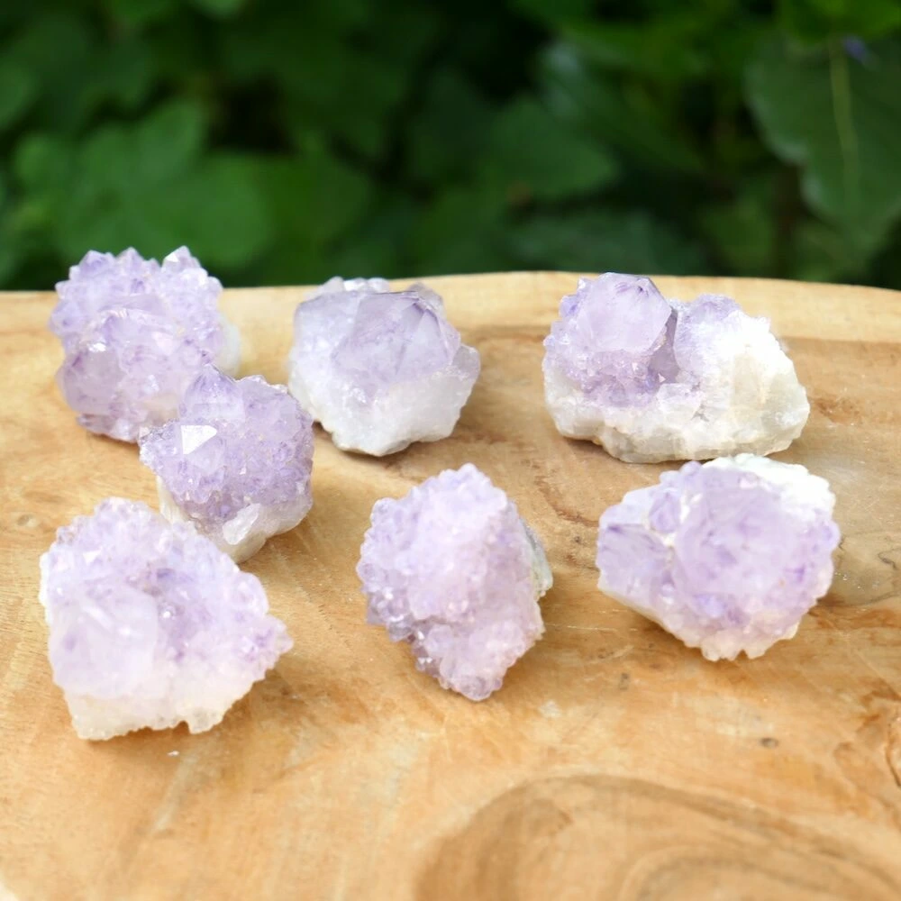 Spiritkwarts punt / cactus amethist cluster 3-4cm