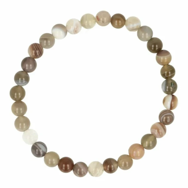 Botswana agaat armband met kralen van 6mm