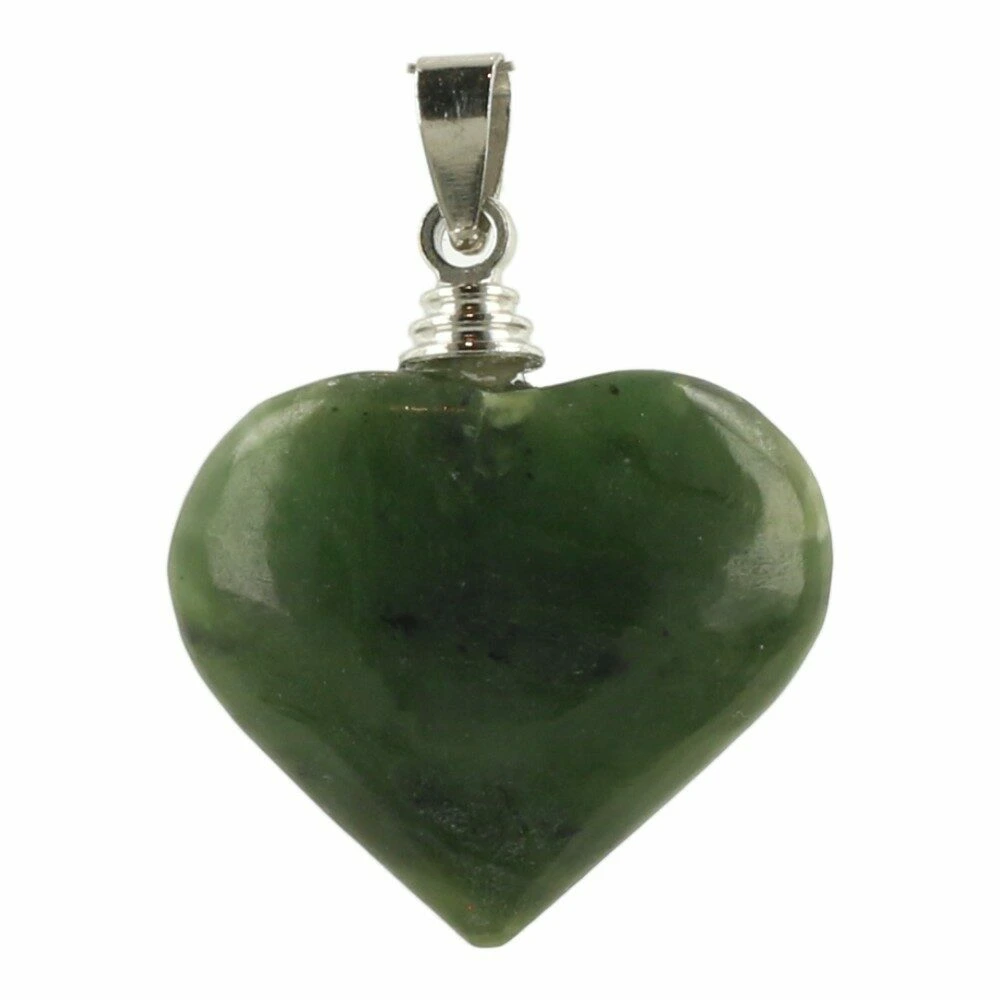Jade hartje hanger met oogje